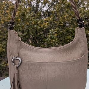Brighton Cream and Tan Shoulder Bag